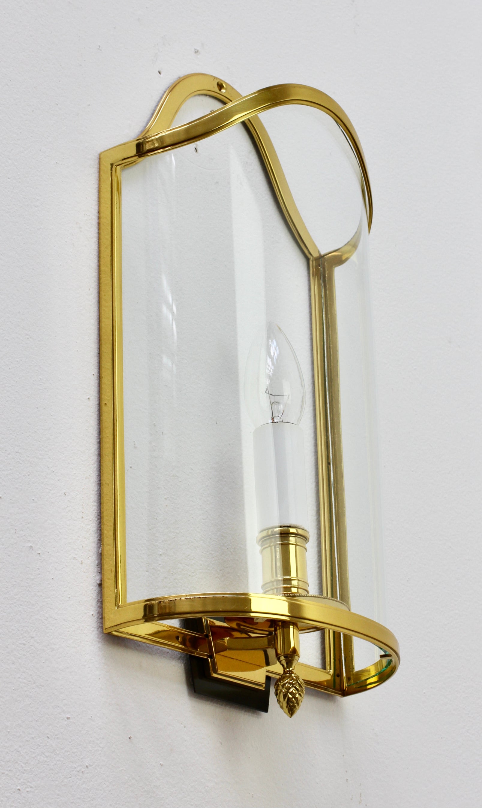1 of 5 Maison Jansen Style Polished Brass Sconces by Vereinigte Werkstätten