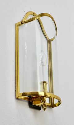 Vintage 1 of 5 Maison Jansen Style Polished Brass Sconces by Vereinigte Werkstätten