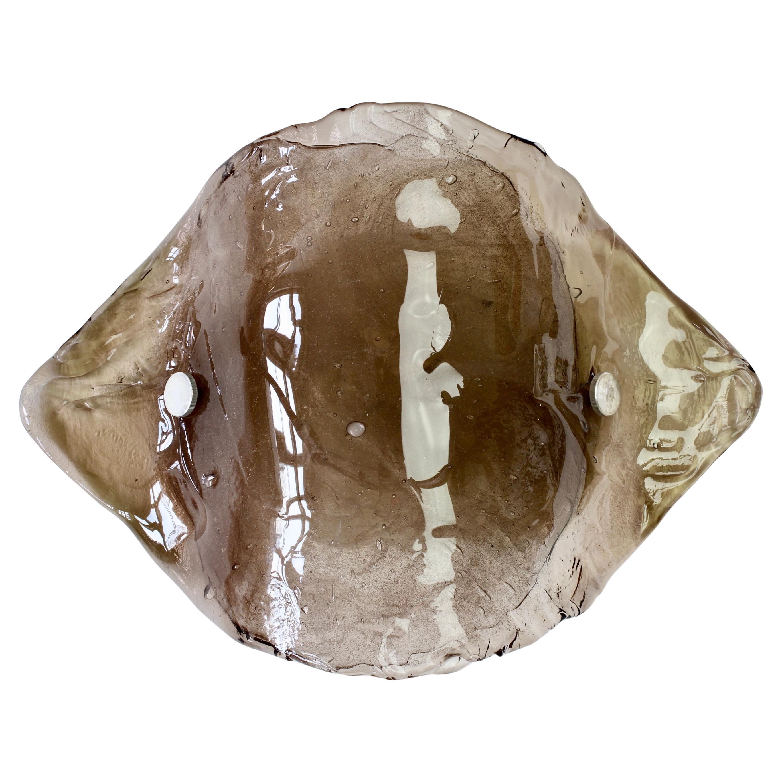 1 of 3 Kalmar Large Vintage Mid-Century 1970s Mazzega Glass Wall Lights Sconces
