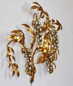 Large Hans Kögl Pioggia d'Oro Ornate Vintage Gilt Wall Light Lamp or Sconce