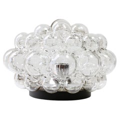 Limburg Large Vintage Helena Tynell Smoked Bubble Glass Flush Mount Light 1960s