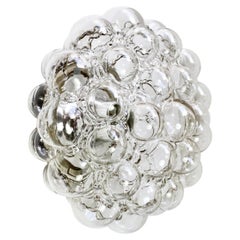 Limburg Large Vintage Helena Tynell Smoked Bubble Glass Flush Mount Light 1960s