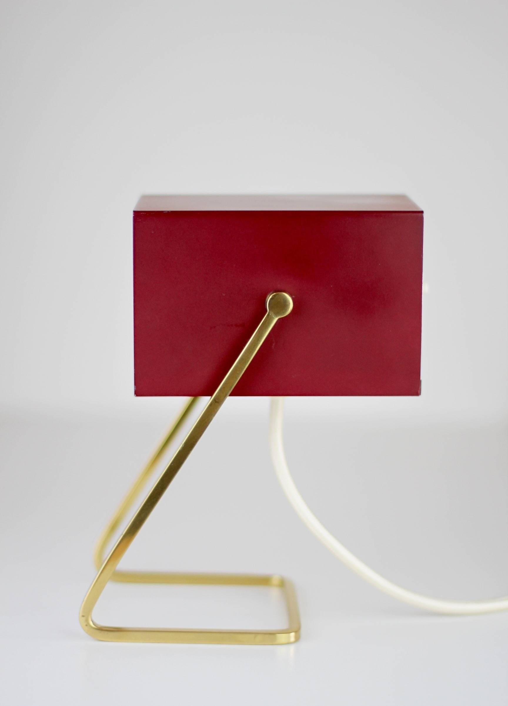 1950s German Minimalist Modernist Cube Table Lamp/Desk Light by Kaiser Leuchten In Good Condition In Landau an der Isar, Bayern