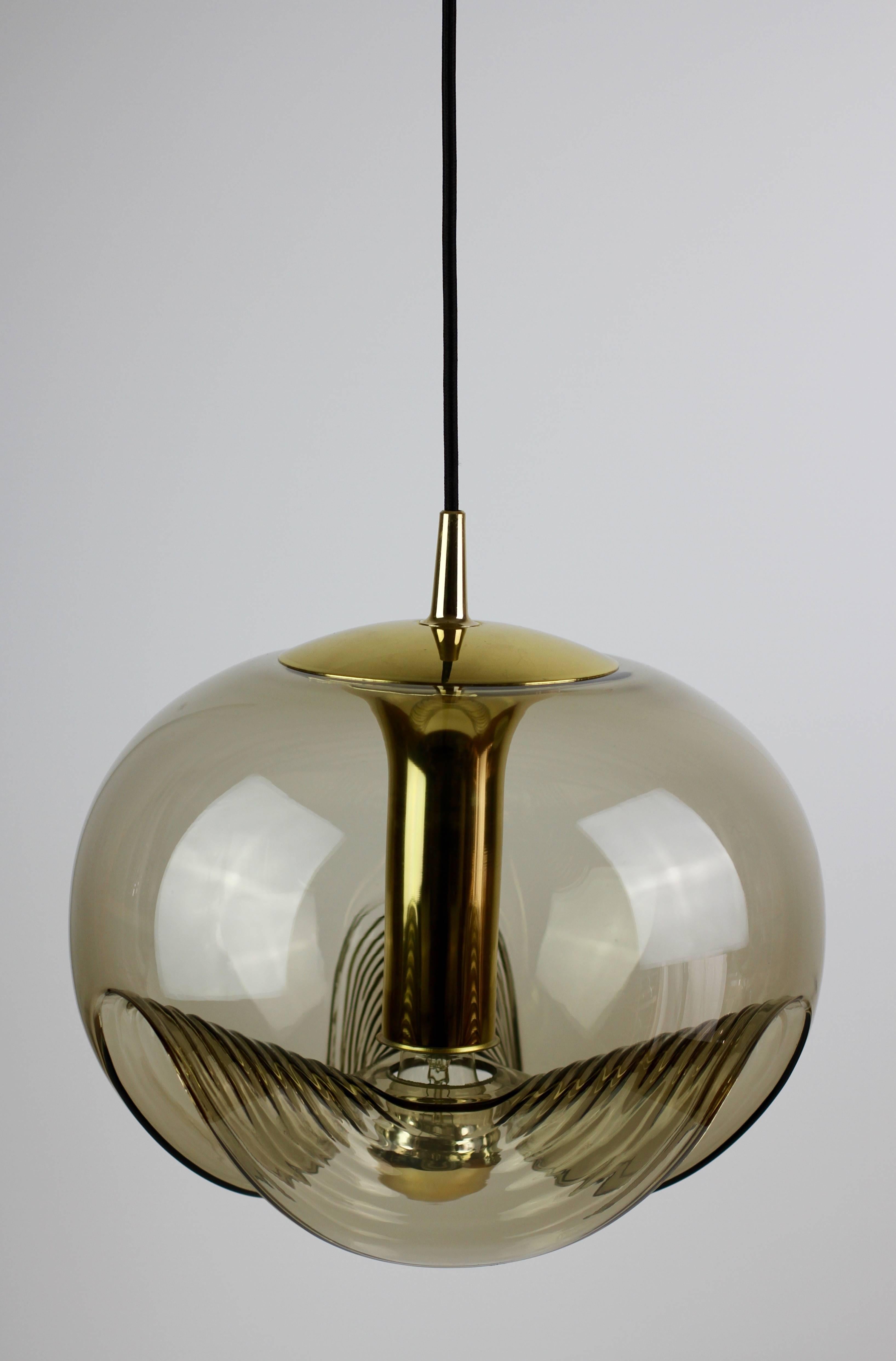 Mid-Century Modern Extra Large Biomorphic Hanging Pendant Light/Lamp by Peill & Putzler, circa 1970