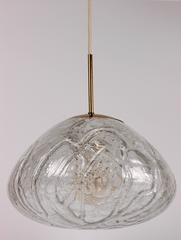 Large & Elegant German Mid Century Murano Ice Glass Round Globe by Doria 1960s