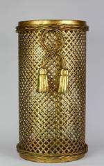 1950s Italian Hollywood Regency Gold Gilded Umbrella Stand or Waste Paper Basket
