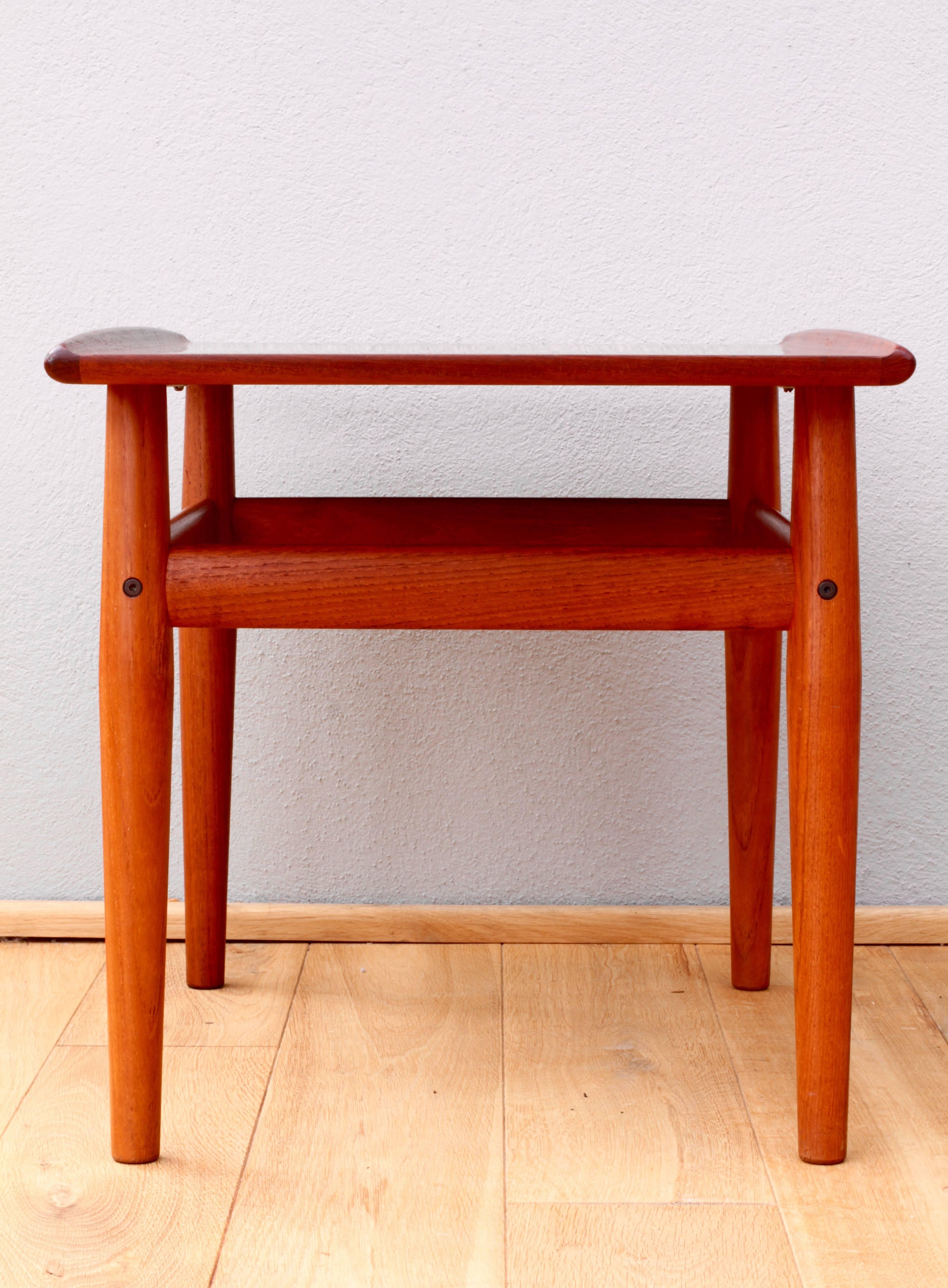 mid century teak side table