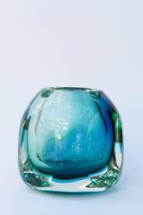 Stunning Mid-Century Italian Faceted Murano Glass Vase by Flavio Poli for Seguso