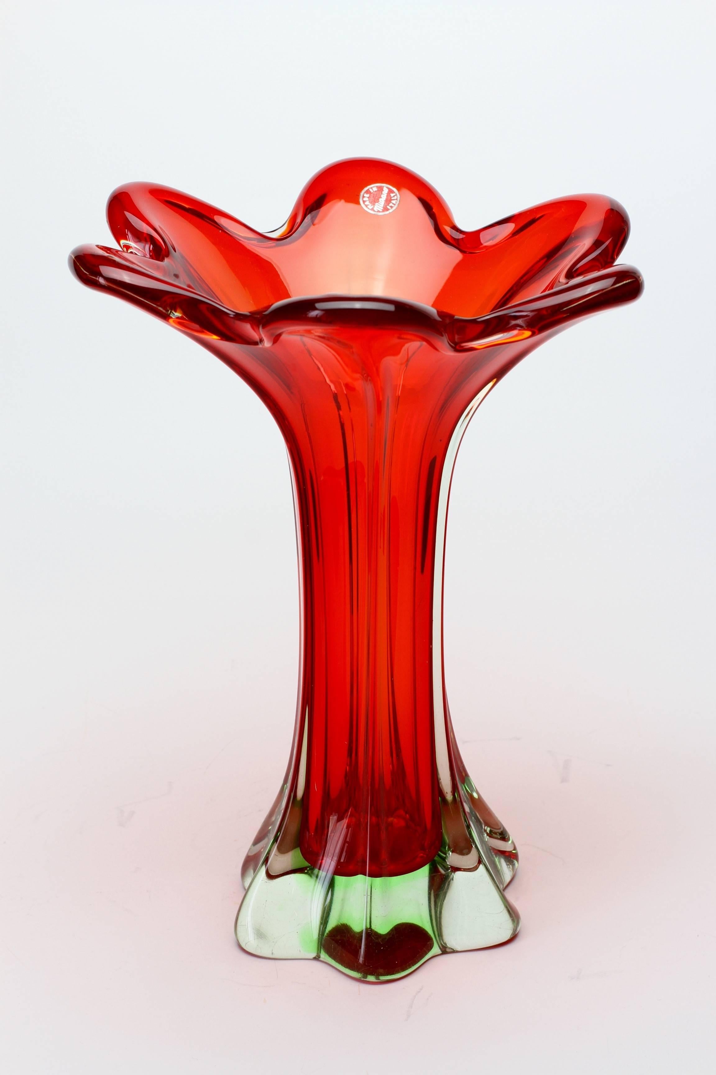 vintage murano glass vase