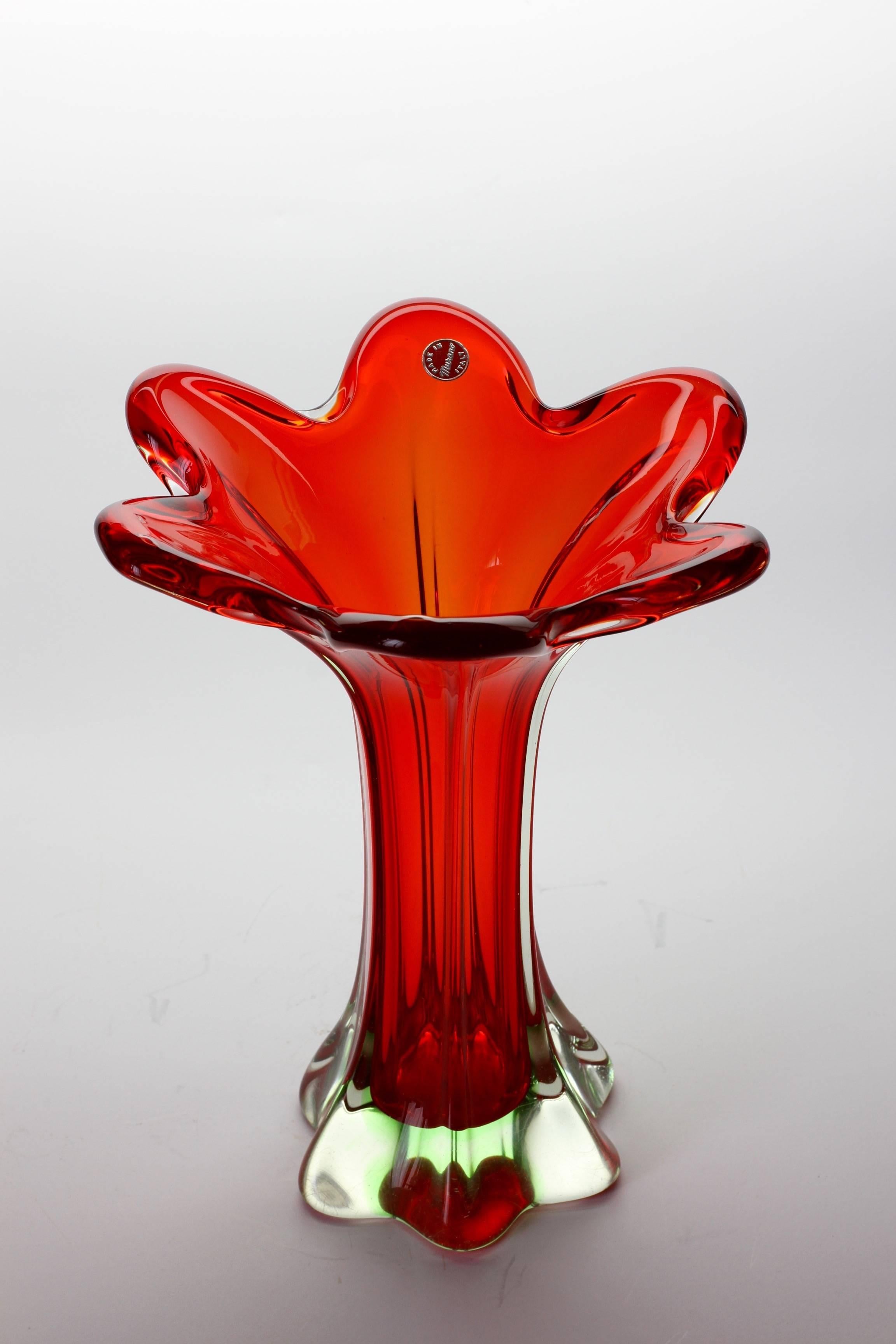 tall murano glass vase