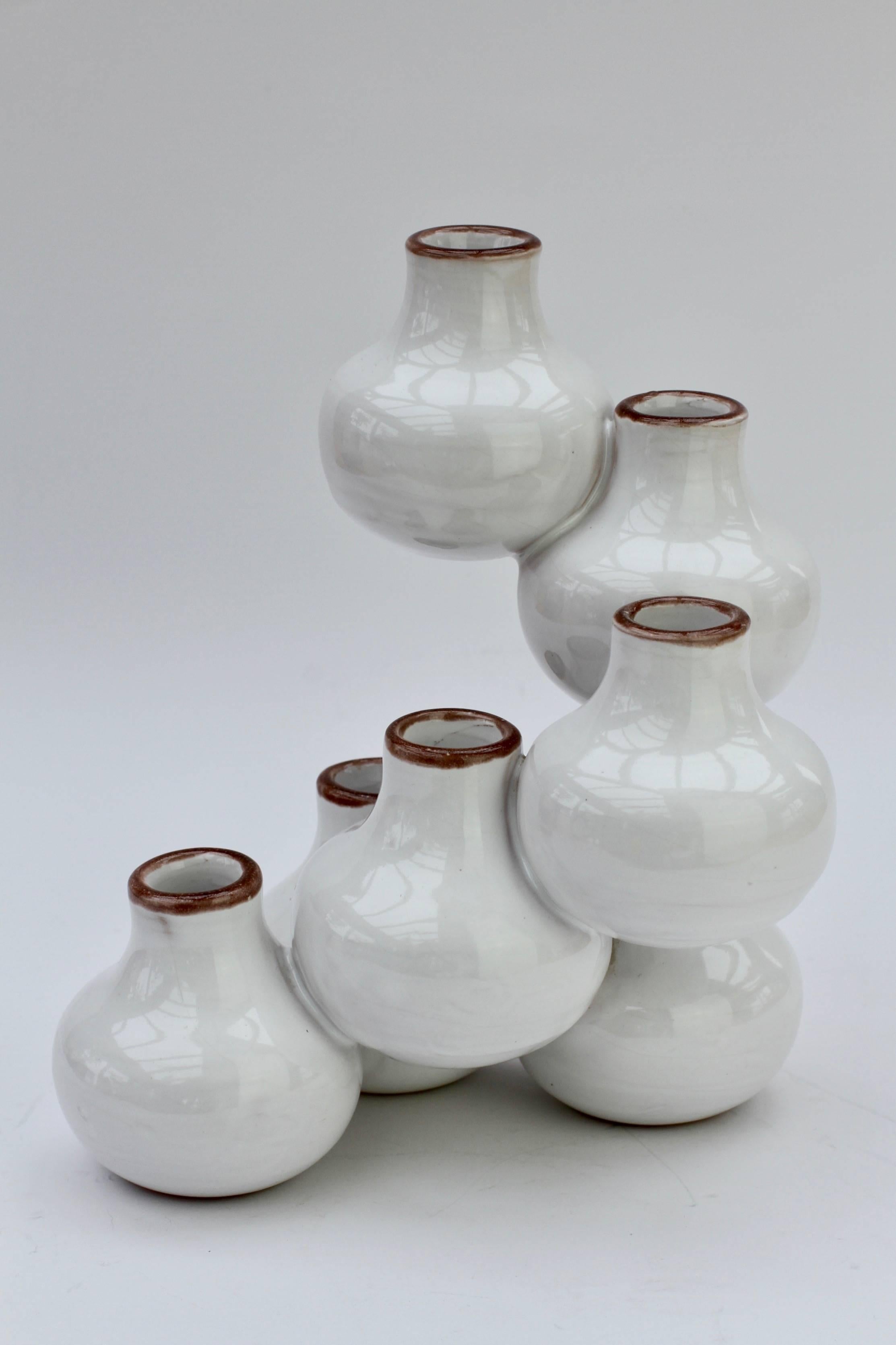 Mid-Century Modern Mid-Century Vintage Italian White Ceramic 