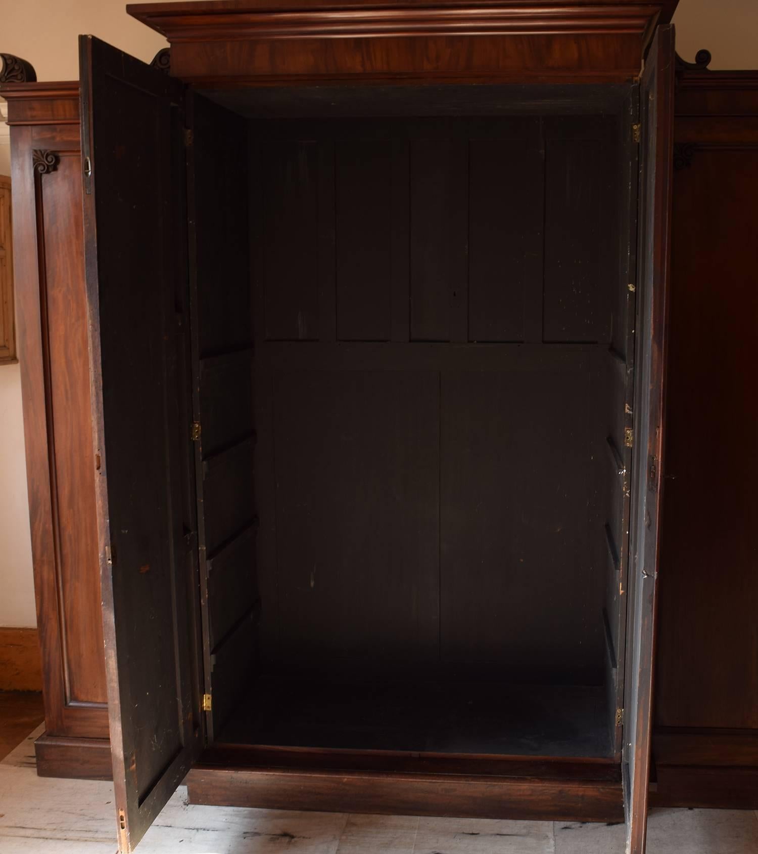 Magnificent Greek Revival Mahogany Wardrobe, English, ca. 1835 1