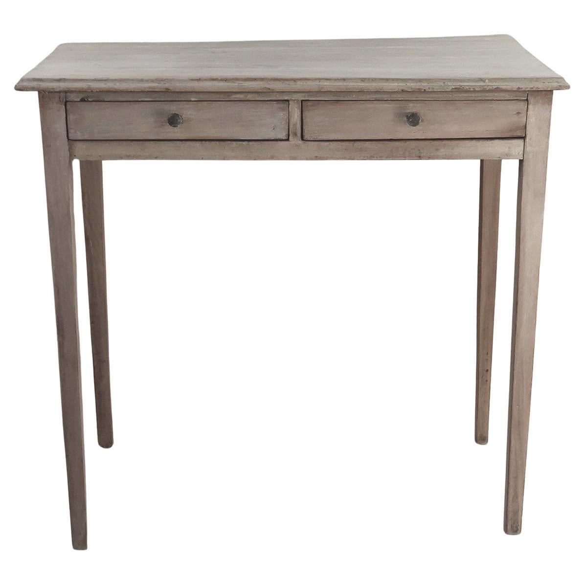 Small Antique Gustavian Style Bleached Side Table. English C.1800