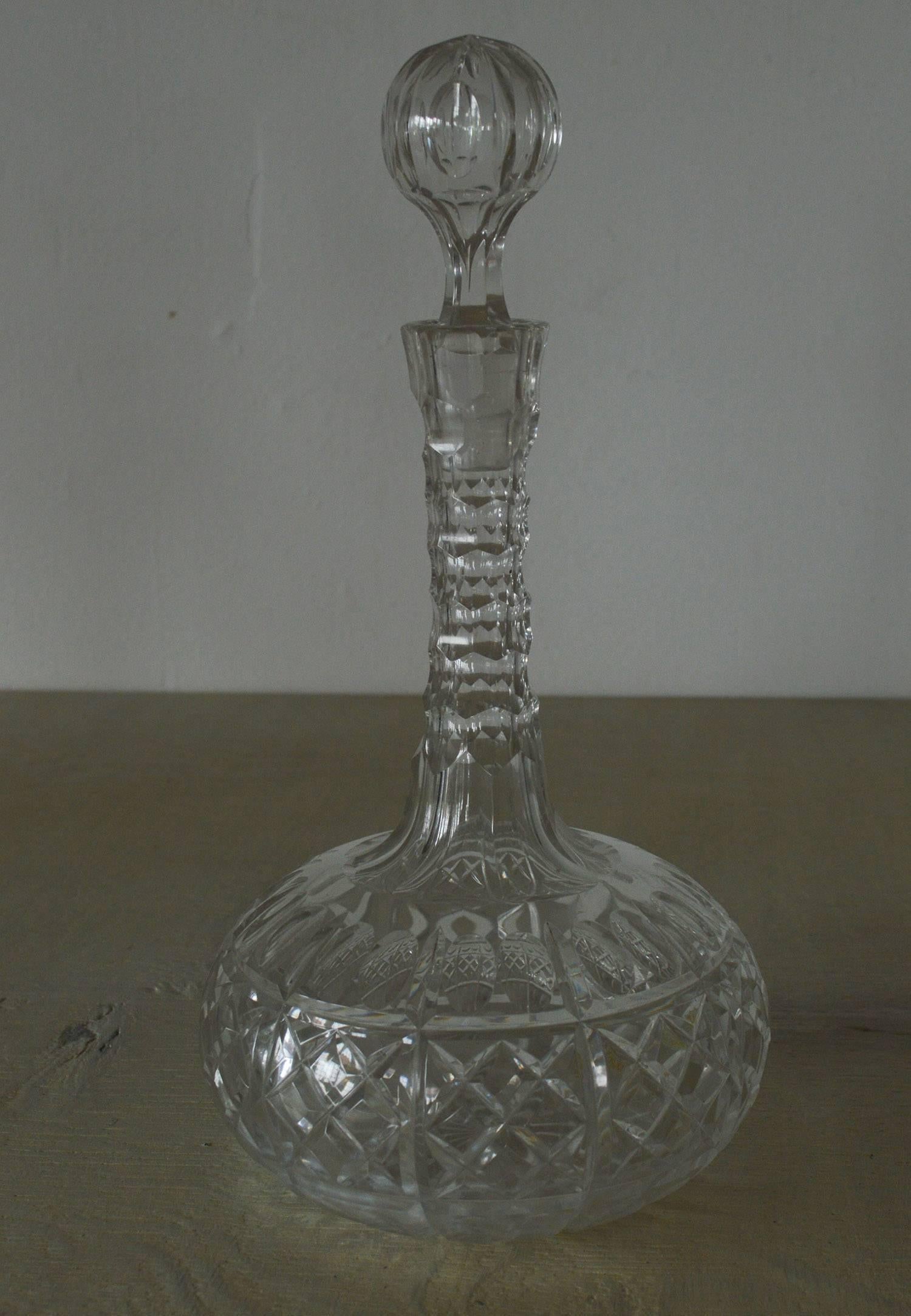 
Exceptional quality cut-glass or crystal decanters.

Original stoppers. Immaculate condition.

The measurement given below is for the largest of the three.

I am prepared to split the group and sell them separately.