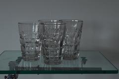 Set of Four Antique Press Moulded Ale Glasses, English, 19th Century