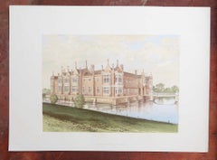 Set of 12 Antique Prints of English Country Houses and Gardens, C.1880
