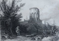 Original-Antikdruck des antiken Samaria nach David Roberts. C.1850