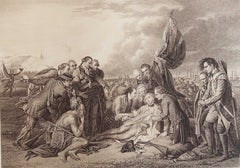 Original Antique American Historical Print. " Death of General Wolfe " C.1870
