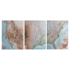 Large Vintage Maps of the United States, in 3 Sections, 1920