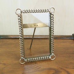 Pair of Antique Brass Ring Photograph Frames. English, Late 19th Century