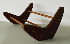 Stylish Vintage Mid-Century Walnut Book Stand or Book Crib