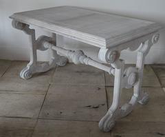 Antique Renaissance Revival Library or Console Table, English, circa 1850