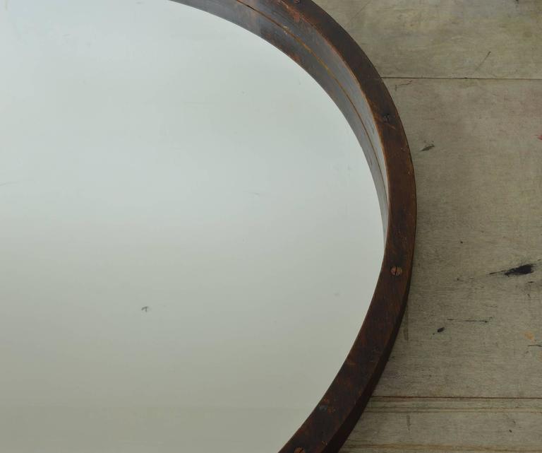 Large Antique Style Wooden Framed Round Mirror At 1stdibs English Large Antique Style Wooden Framed Round Mirror For