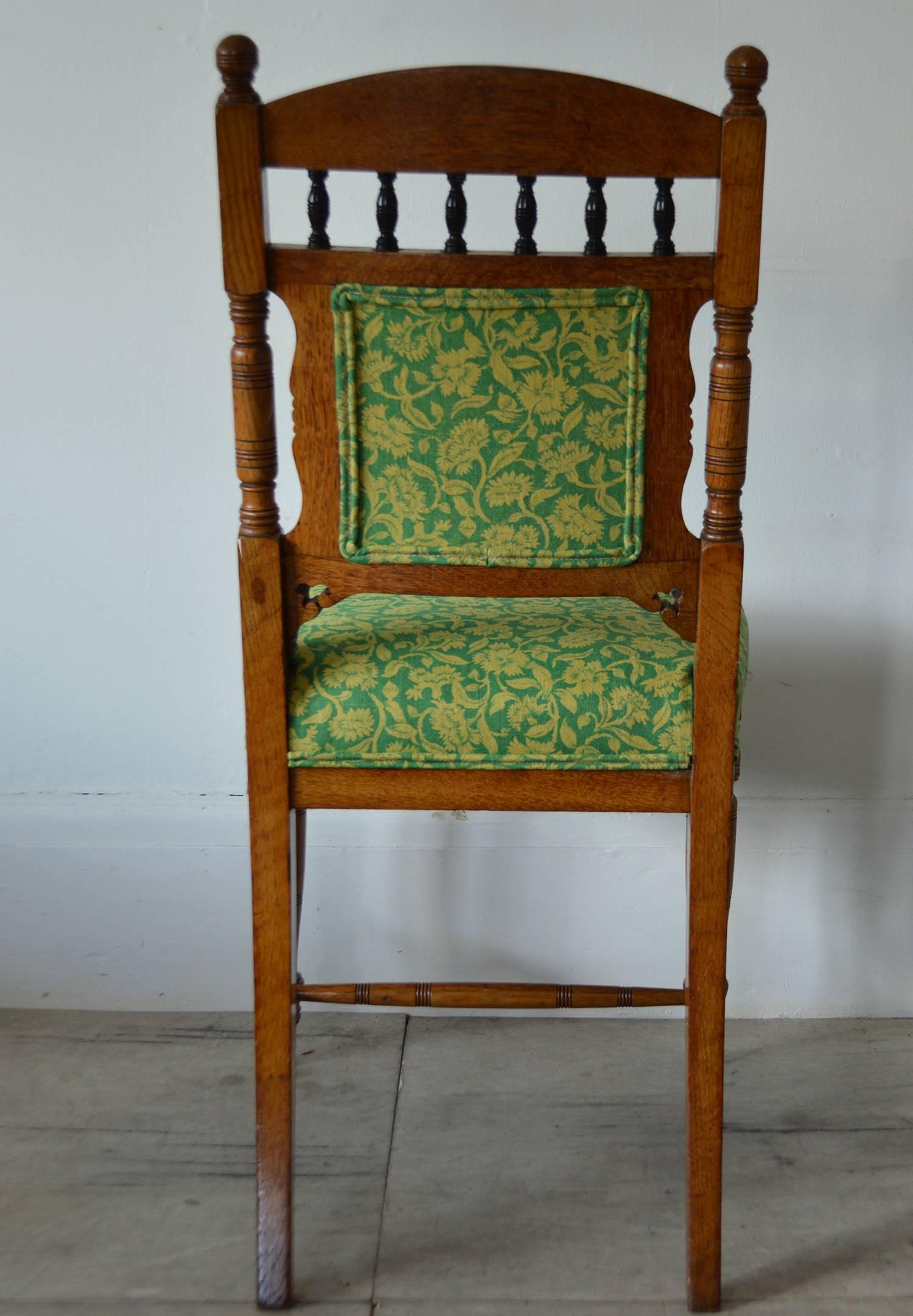 Aesthetic Movement Set of Four Antique Aesthetic Style Chairs, English, circa 1900