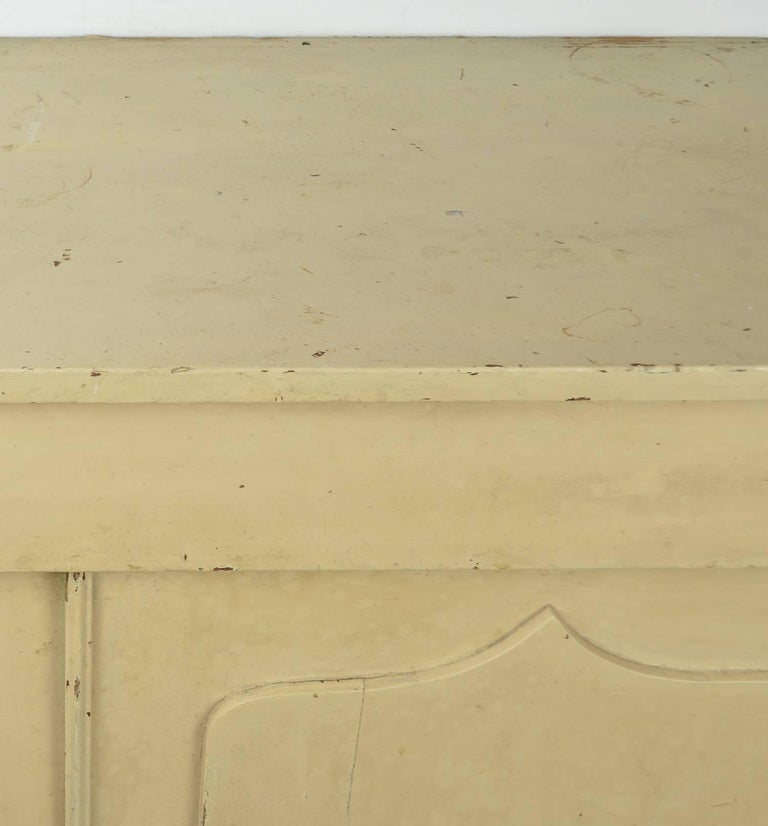 Antique Cream Painted Cupboard or Buffet, English 19th Century For Sale