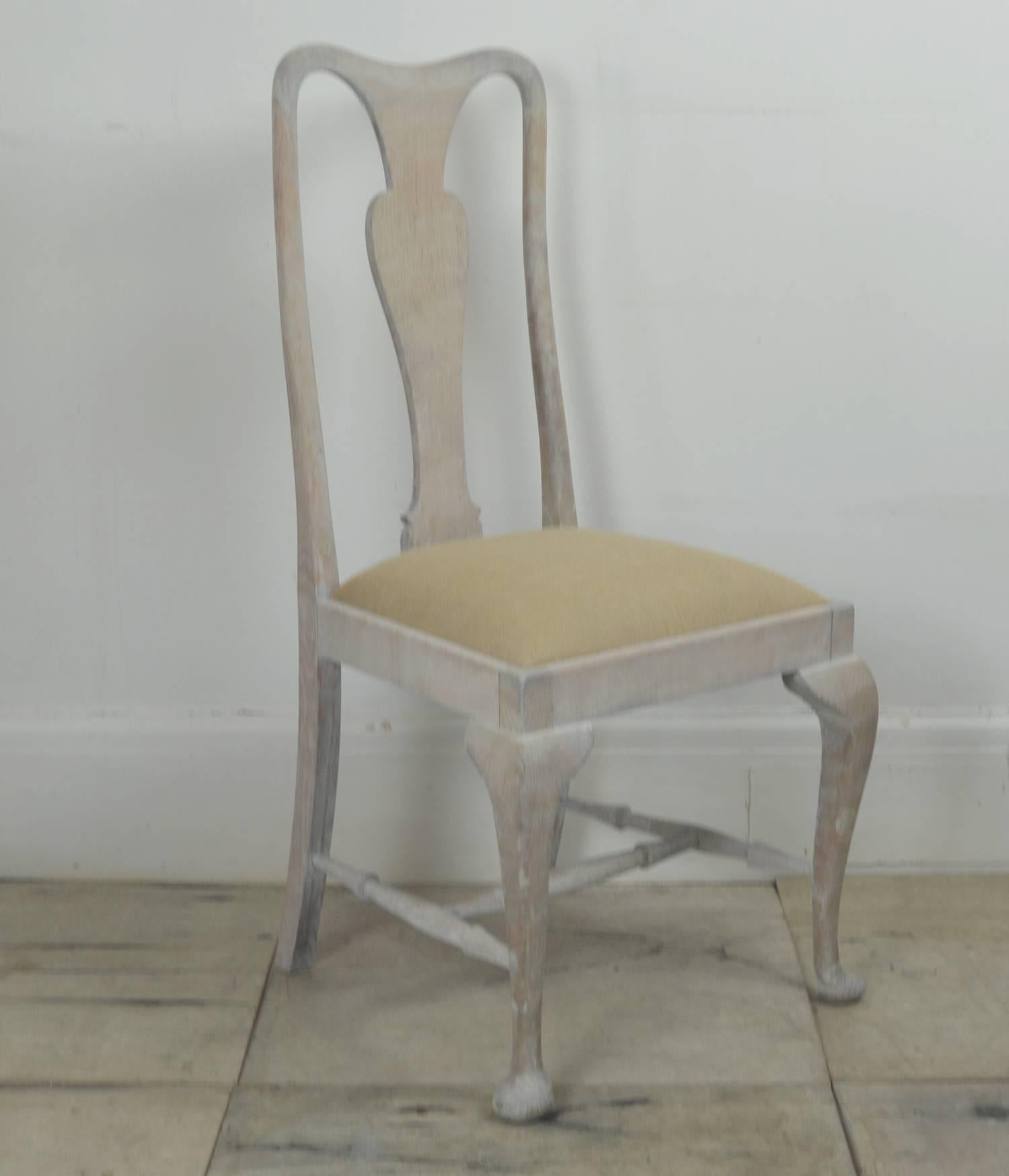 Harlequin Set of Ten Antique Gustavian Style Limed Oak Dining Chairs In Good Condition In St Annes, Lancashire