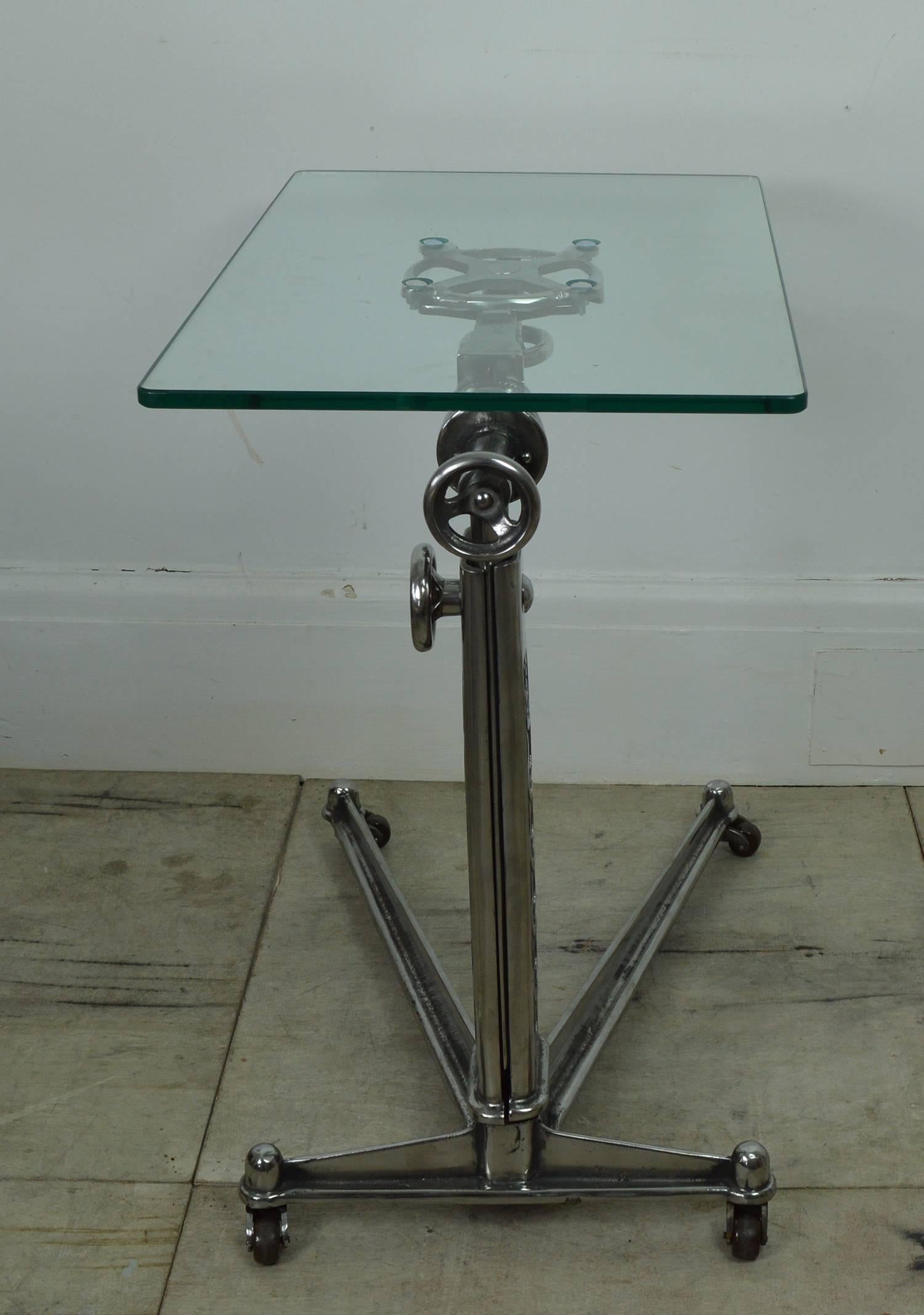 Vintage Industrial Adjustable Work Table, English, 1920s In Good Condition In St Annes, Lancashire