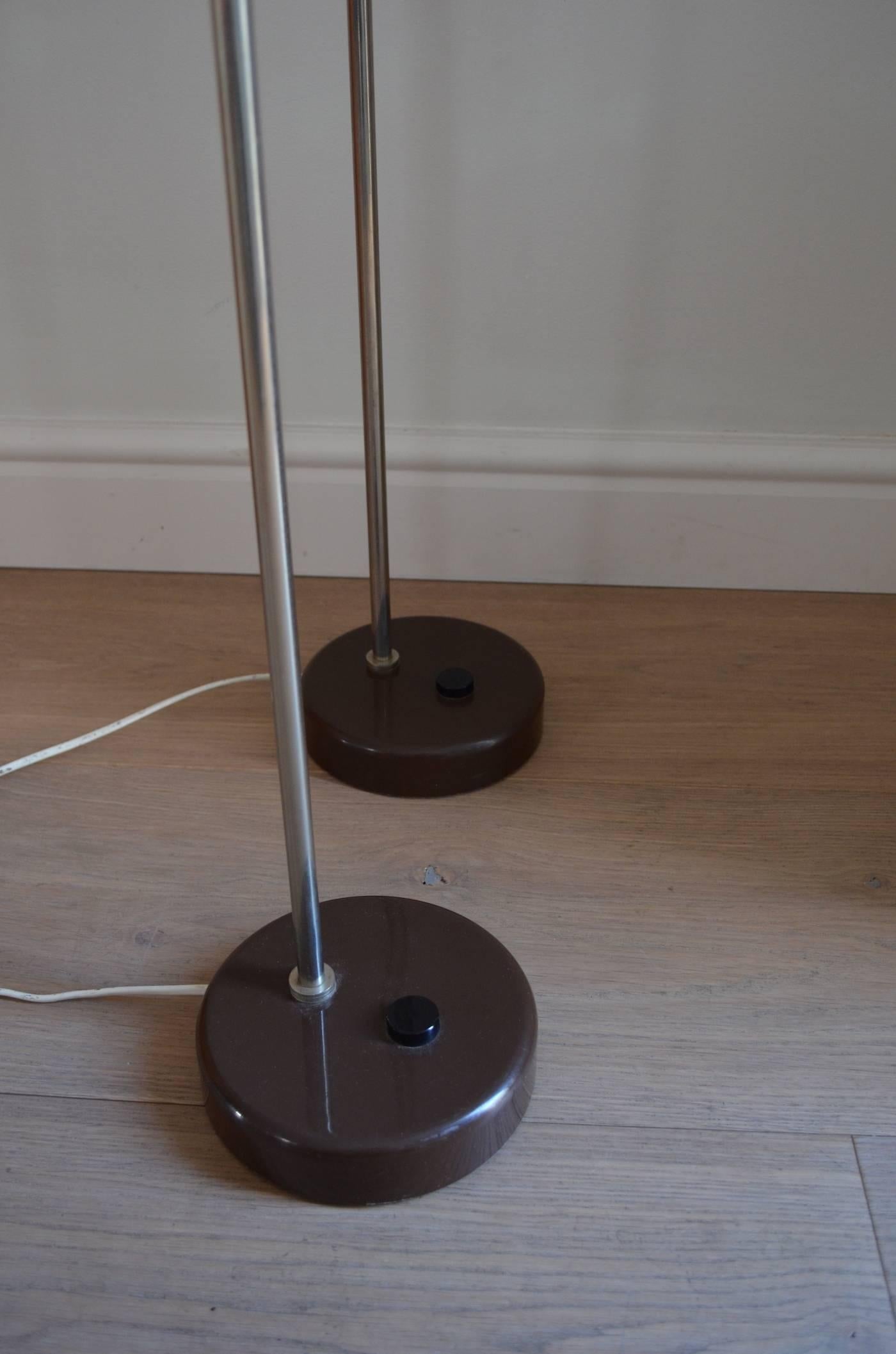 Pair of 1960s Adjustable Floor Lamps For Sale 1