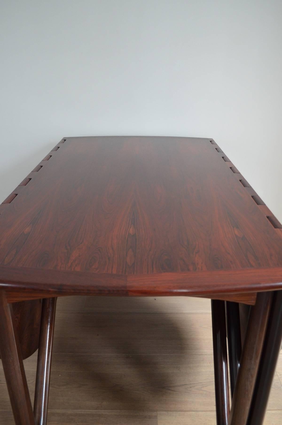 Kurt Østervig / Niels Koefoed Rosewood Drop-Leaf Dining Table 1