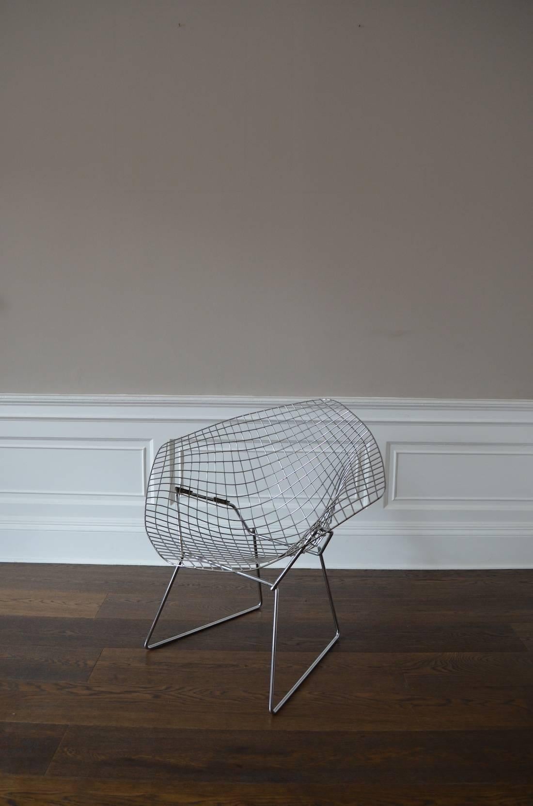 Harry Bertoia for Knoll Wire Diamond Chair In Excellent Condition For Sale In London, Greater London