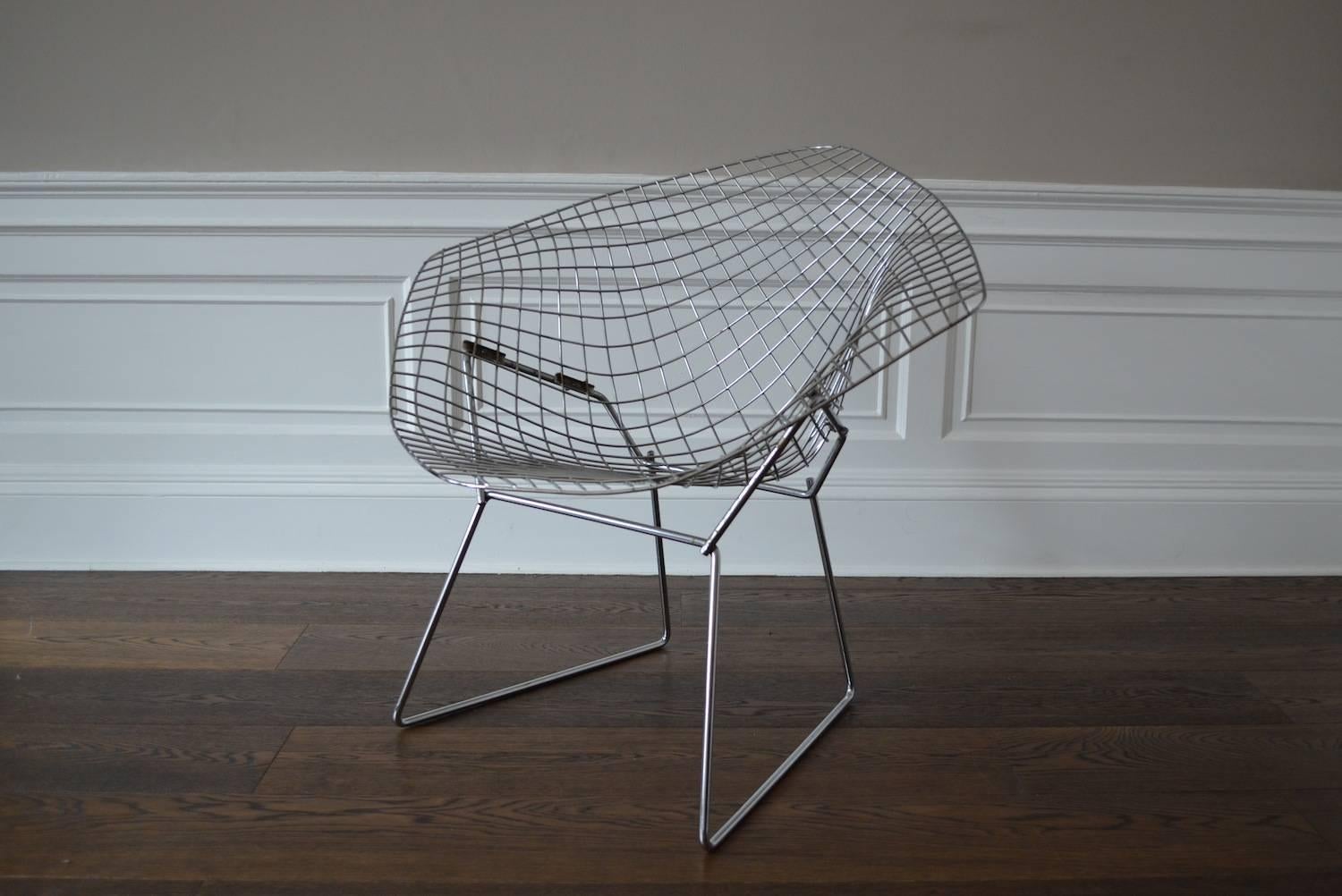 Harry Bertoia for Knoll Wire Diamond Chair For Sale 1