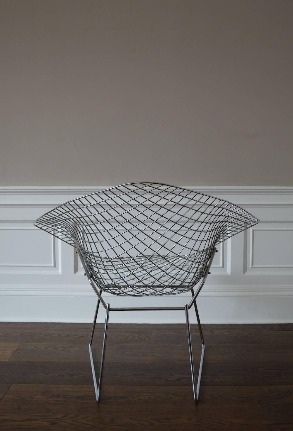 Harry Bertoia for Knoll Wire Diamond Chair For Sale 2