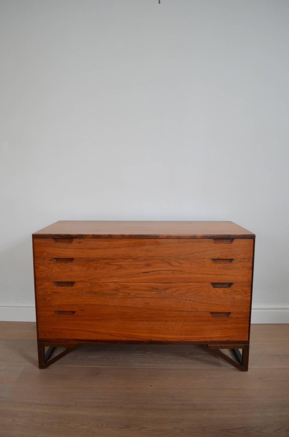 Scandinavian Modern Svend Langkilde for Illums Bolighus Rosewood Chest of Drawers For Sale