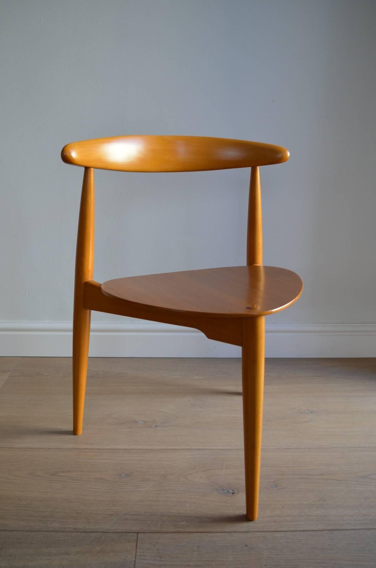 Mid-Century Modern Hans Wegner for Fritz Hansen 'Heart' Dining Table and Six Chairs