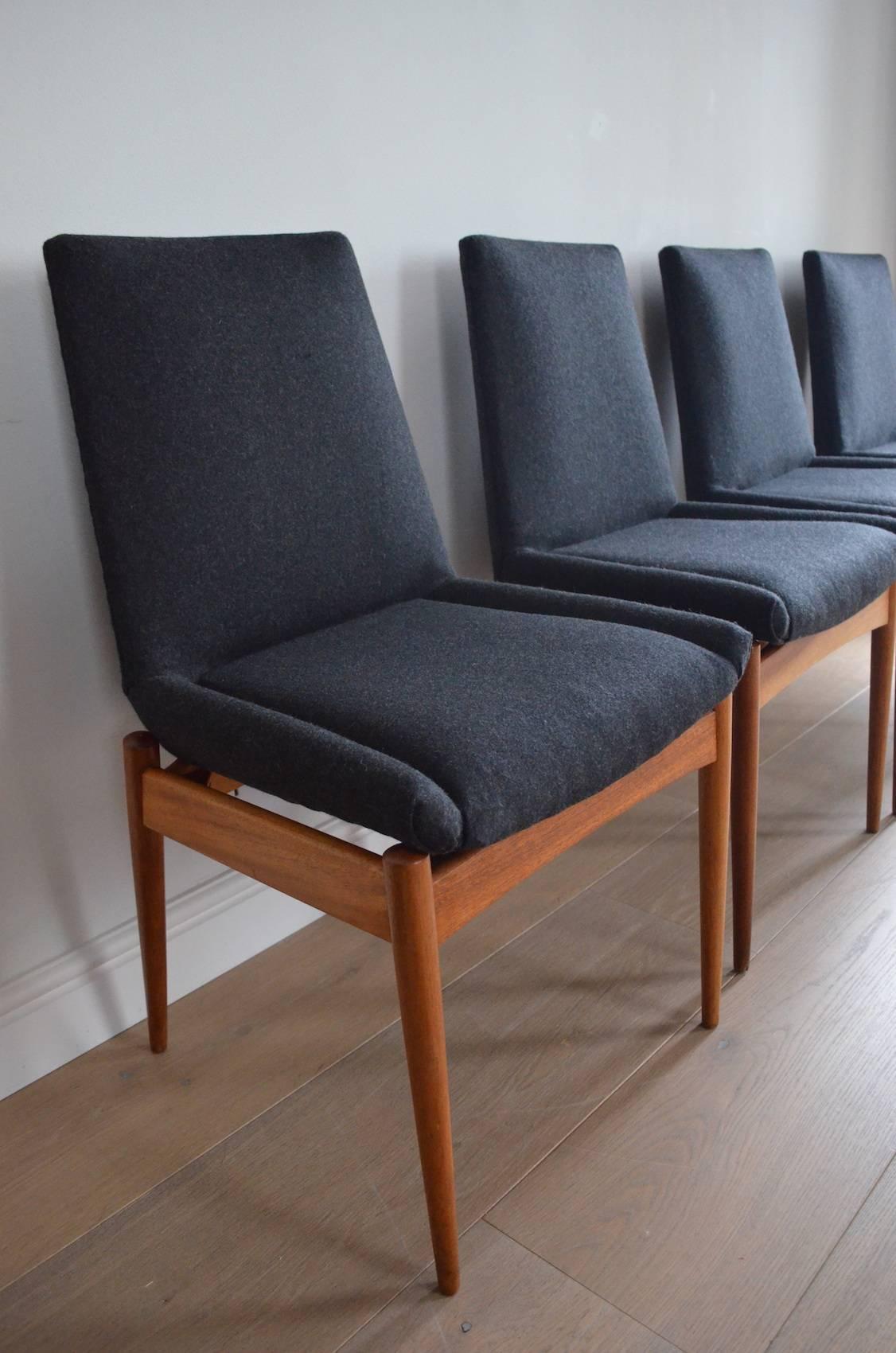 A set of four extremely comfortable Robert Heritage for Archie Shine 1960s 'Hamilton' dining chairs.

Robert Heritage was one of the most successful British furniture designers of the mid-20th century. He went on to teach following generations as