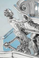 Massive Late 19th Century Silver and Glass Centerpiece