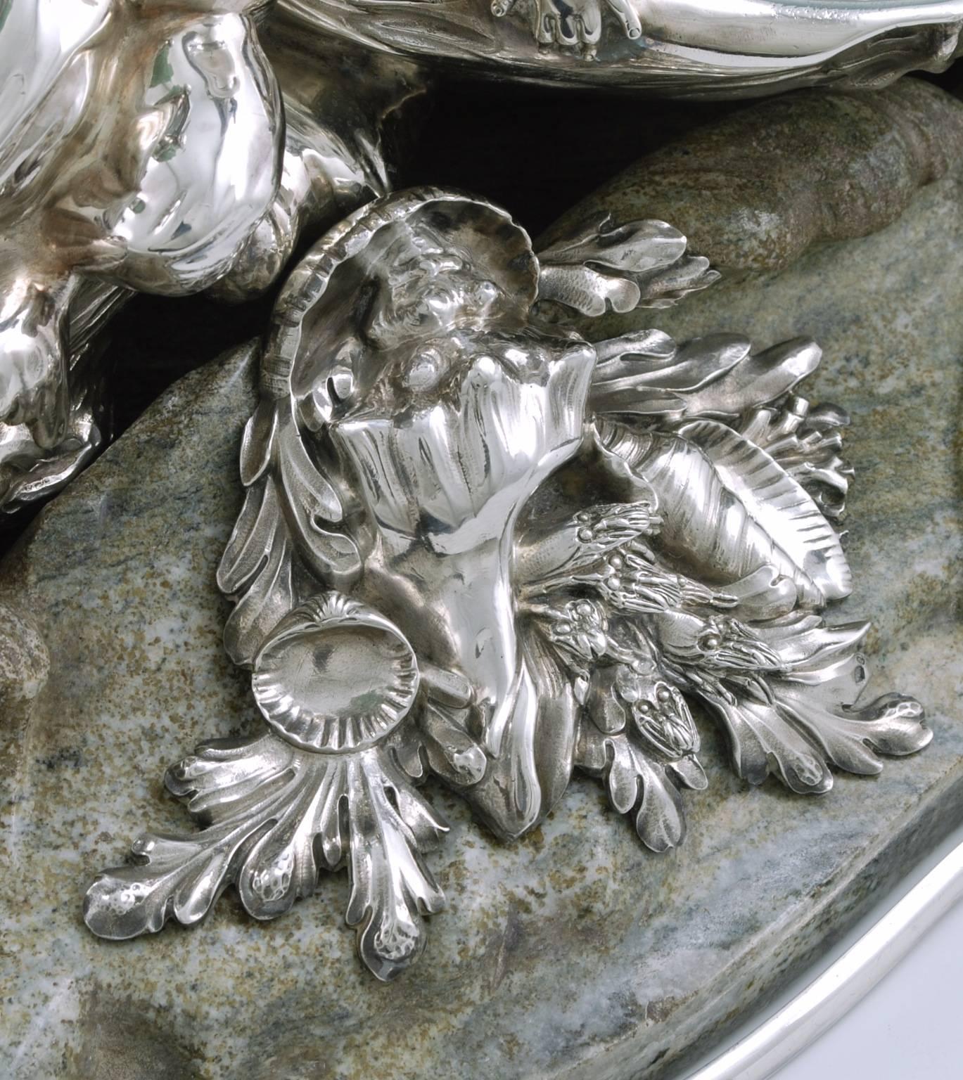 French Boulanger: A Magnificent Aquatic-Theamed Sculptural Centrepiece For Sale