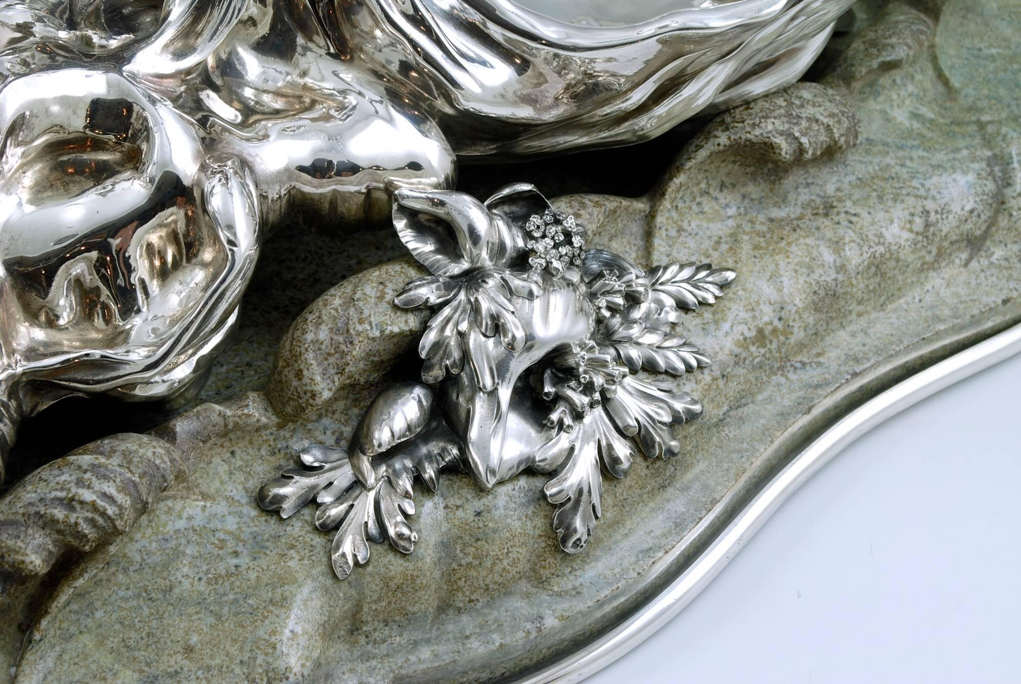 Carved Boulanger: A Magnificent Aquatic-Theamed Sculptural Centrepiece For Sale