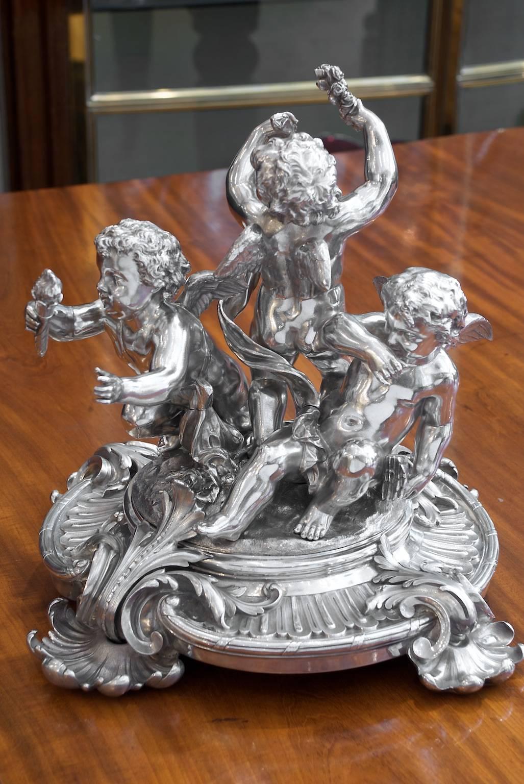 Odiot, a Monumental Silver Candelabra and Centrepiece Garniture For Sale 2