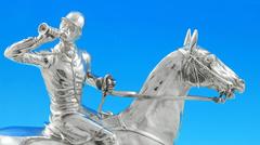 Sterling Silver Equestrian Model of a Mounted Huntsman
