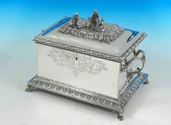 Unusual and Very Fine Quality French Silver Humidor
