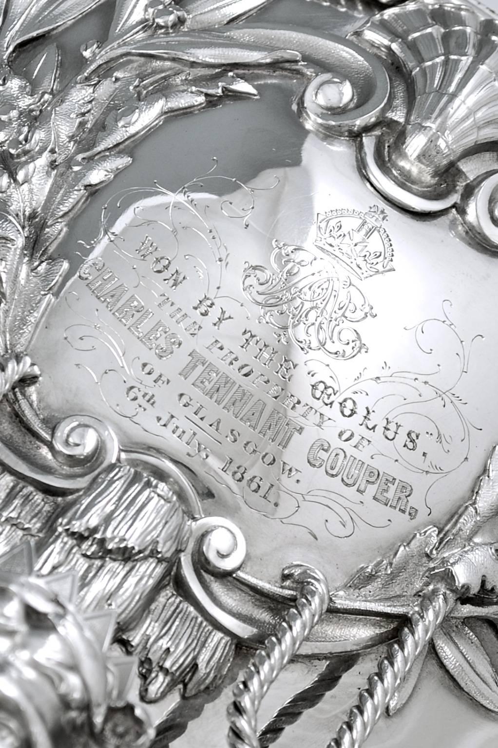 Victorian Queen Victoria & the Royal Mersey Yacht Club; a Royal Presentation Silver Trophy For Sale