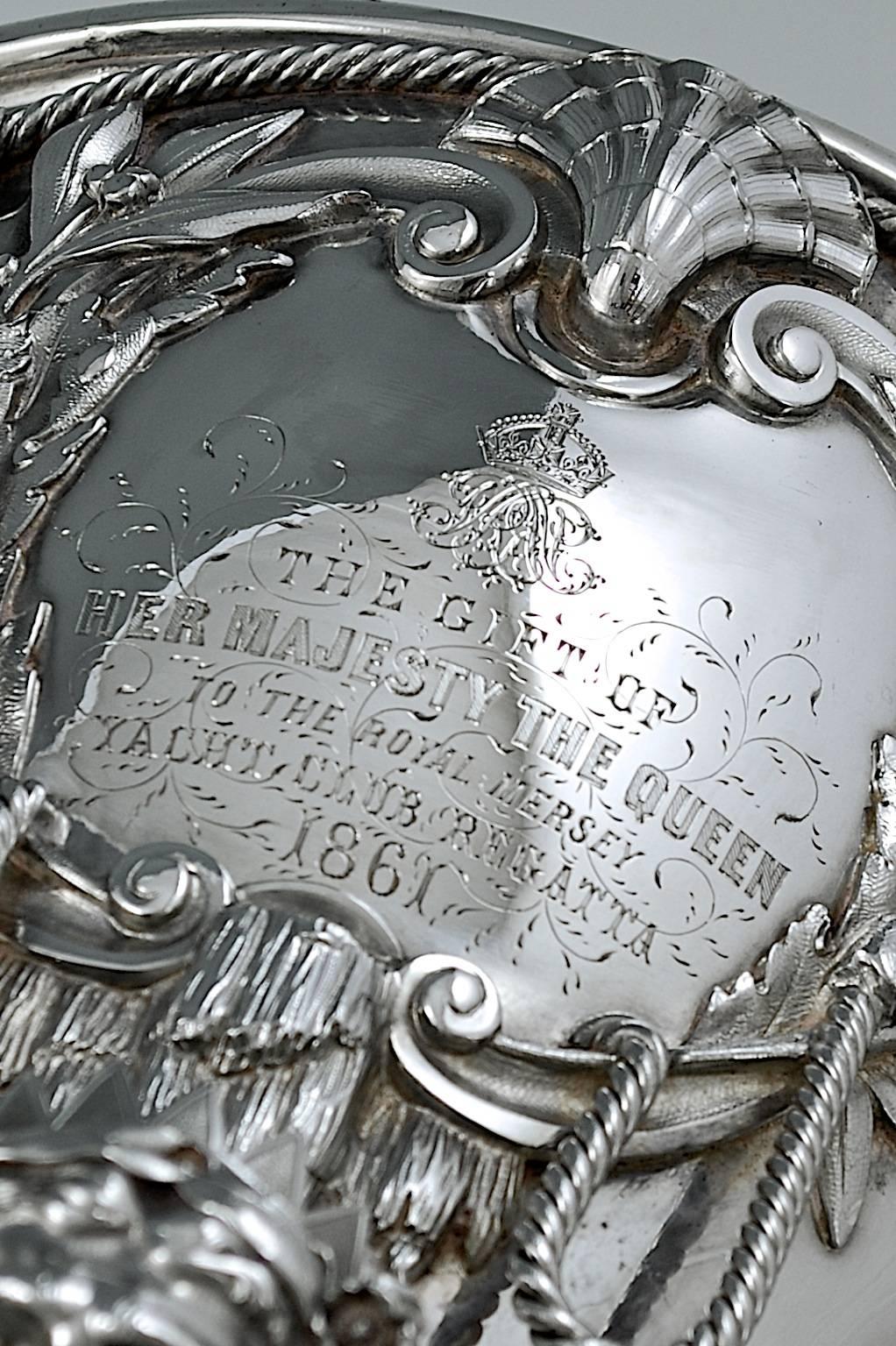 English Queen Victoria & the Royal Mersey Yacht Club; a Royal Presentation Silver Trophy For Sale