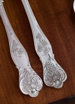 Sterling Silver "Bright-Vine" Pattern Flatware/Cutlery Service