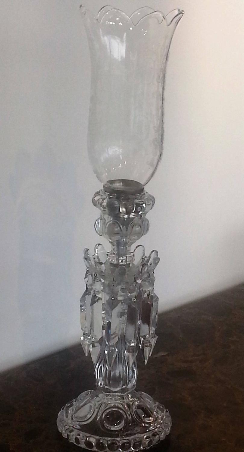 Elegant Medallion by Baccarat Hurricane Candle Lamp For Sale at 1stdibs