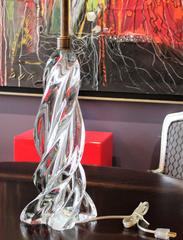 20th Century Solid Crystal Vaughan Lamps